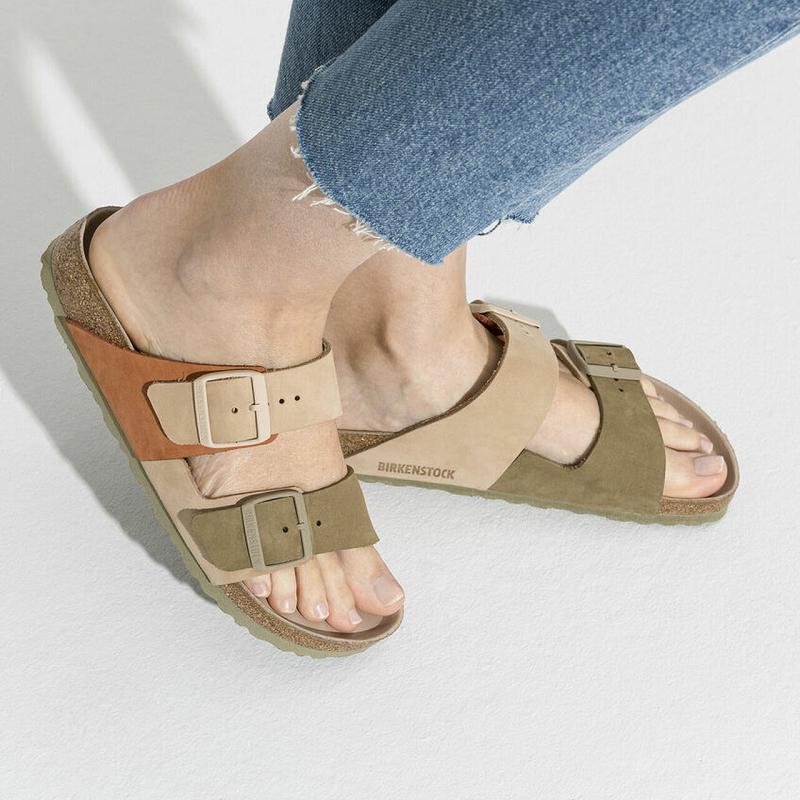 Arizona Birkenstock Split Hex Nubuck Damske Hnedožltý | SK 7YXF